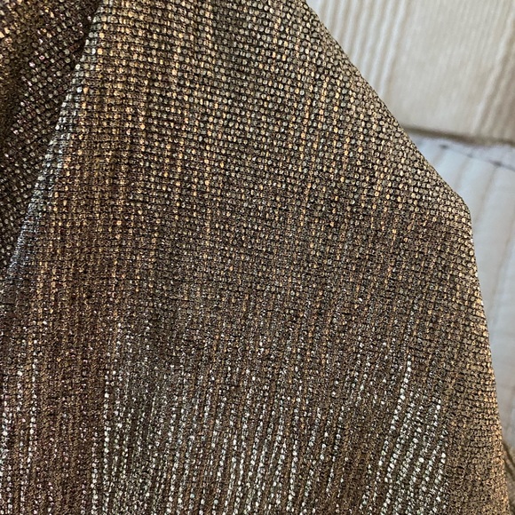 Deby Debo Metallic Gold Faux Wrap Dress Women’s XL - Picture 7 of 7